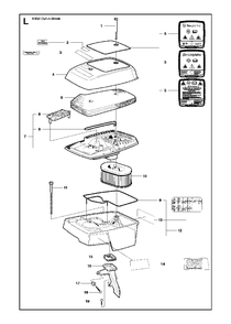 Cylinder Cover Diagram and Parts List for K650CUT-N-BREAK 2007-10 Husqvarna Circular Saw