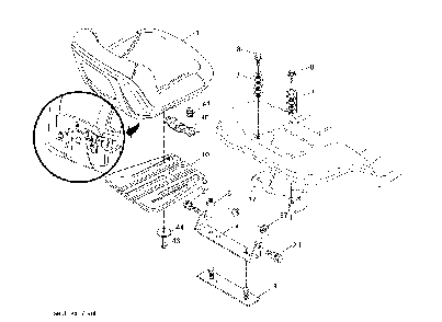 Seat Diagram and Parts List for LTH1842TWIN (96041005300, 960410053)(2007-03) Husqvarna Lawn Tractor