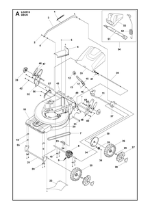 Mower Deck / Cutting Deck Diagram and Parts List for LC451S (967343101)(2020) Husqvarna Lawn Mower