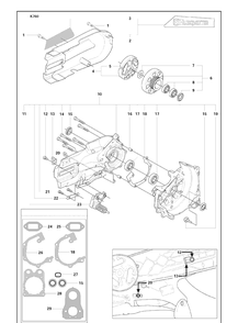 Belt Guard 2 Diagram and Parts List for K760 2009-12 Husqvarna Lawn Tractor Accessories