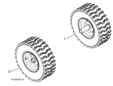 Wheels Diagram and Parts List for 5524SBL (96193003400)(2008-11) Husqvarna Snow Blower