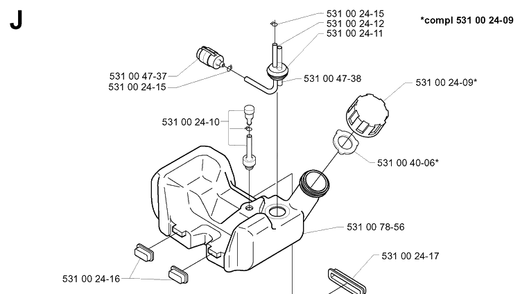 Part Location Diagram of 531007856 Husqvarna 