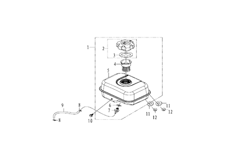 Part Location Diagram of 588177601 Husqvarna Fuel Filter