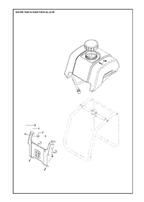 Water Tank And Nose Piece Diagram and Parts List for FS520 (FS 524)(2007-08) Husqvarna Circular Saw