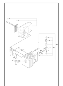 Muffler Diagram and Parts List for 325HS75 (X-SERIES)(2008-05) Husqvarna Hedge Trimmer