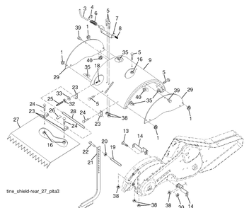 Tine Shield Diagram and Parts List for CRT900 (96093002402)(2017-03) Husqvarna Cultivator