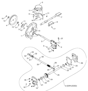 Auger Housing Impeller 1 Diagram and Parts List for ST2109E (96191004005)(2012-06) Husqvarna Snow Blower