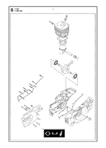 Short Block Diagram and Parts List for K1260RAIL 2010-10 Husqvarna Circular Saw