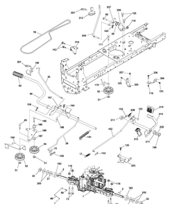 Drive Diagram and Parts List for TS142 (96043031400)(2019-07) Husqvarna Lawn Tractor
