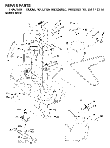 Mower Deck / Cutting Deck Diagram and Parts List for LT125 (HE12536D, 954170010)(1998-12) Husqvarna Lawn Tractor