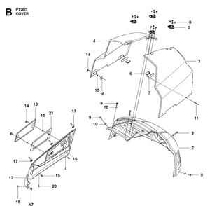 Part Location Diagram of 522520201 Husqvarna Engine Hood