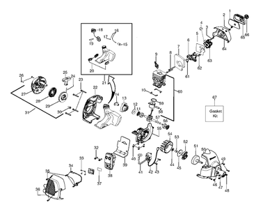 Engine Diagram and Parts List for 124C 20102300001-Current Husqvarna Edger