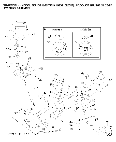 Steering Diagram and Parts List for CTH200TWIN (96061022700)(2008-01) Husqvarna Lawn Tractor