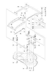 Mower Deck / Cutting Deck 6 Diagram and Parts List for R15T (966414201)(2010-07) Husqvarna Lawn Tractor