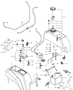Ignition System Diagram and Parts List for MZ48  Husqvarna Lawn Mower