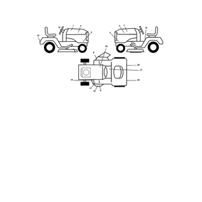 Decals Diagram and Parts List for 917279040  Husqvarna Lawn Tractor