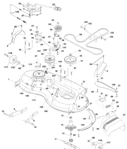 Mower Deck Diagram and Parts List for YTH22V46 (917289630)(2010-05) Husqvarna Lawn Mower
