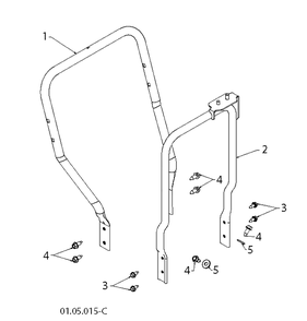 Handle 1 Diagram and Parts List for 5524ST (96191001612)(2012-08) Husqvarna Snow Blower