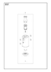 Motor Diagram and Parts List for B8X-P4A  Husqvarna Leaf Blower / Vacuum