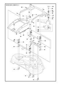 41/103cm Cutting Deck Diagram and Parts List for 103P524  Husqvarna Lawn Tractor Accessories