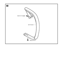 Handle Diagram and Parts List for 336 20051000001-20063600000 Husqvarna Chainsaw
