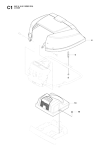 Part Location Diagram of 544247601 Husqvarna Engine Hood Assy