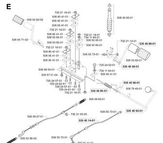 Part Location Diagram of 535451401 Husqvarna Control Cable