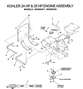 Engine 3 Diagram and Parts List for IZ5223 (968999526)(2006-08) Husqvarna Lawn Mower
