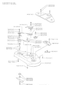 Deck (48-Inch Rear) Diagram and Parts List for RIDERPROFLEX21 2001-02 Husqvarna Lawn Tractor