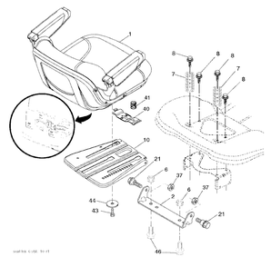 Seat Diagram and Parts List for GT48DXLS (960430233-00)(2016-11) Husqvarna Lawn Tractor