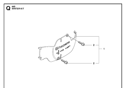 Winter Kit Diagram and Parts List for 445 2011-07 Husqvarna Chainsaw
