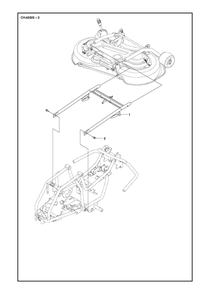 Chassis Rear Diagram and Parts List for R112C52014-2021  Husqvarna Lawn Tractor
