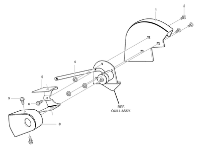Part Location Diagram of 601001978 Murray Cover, Quill Pulley