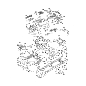 Chassis Diagram and Parts List for LGT24K54 240470 Husqvarna Lawn Tractor