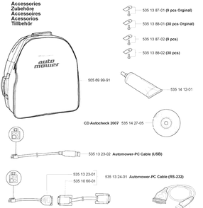 Accessories Diagram and Parts List for 230ACX 2007-07 Husqvarna Lawn Mower