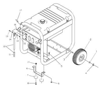 Wheel Kit Diagram and Parts List for 1365GN (1935)(2004-06) Husqvarna Generator