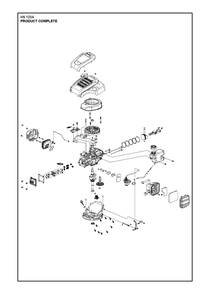 Complete Product Diagram and Parts List for HS123A  Husqvarna Engine