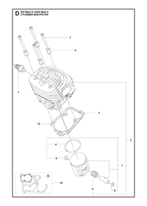 Part Location Diagram of 582645602 Husqvarna Piston Assembly