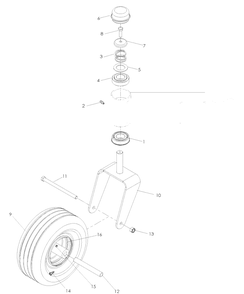 Part Location Diagram of 539131674 Husqvarna YOKE, CASTER