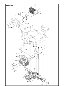 Propulsion Diagram and Parts List for R112IC 967848201 Husqvarna Lawn Mower
