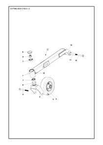 52-Inch/132cm Cutting Deck 6 Diagram and Parts List for C132X (967294001)(2019-09) Husqvarna Lawn Tractor Accessories