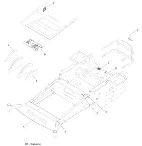 Decals Diagram and Parts List for LZ6130 (968999675)(2008-12) Husqvarna Lawn Mower