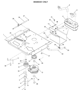 Engine Plate 1 Diagram and Parts List for EZ4824 (965880401)(2009-01) Husqvarna Lawn Mower