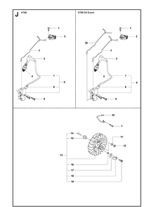 Ignition System Diagram and Parts List for K760 2011-08 Husqvarna Lawn Tractor Accessories