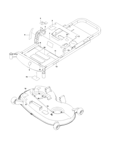 Decals Diagram and Parts List for RZ4621 (96665910100)(2011-09) Husqvarna Lawn Mower