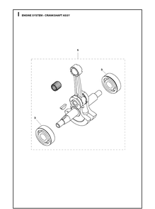 Crankshaft Diagram and Parts List for 333RB Mark II Husqvarna Edger