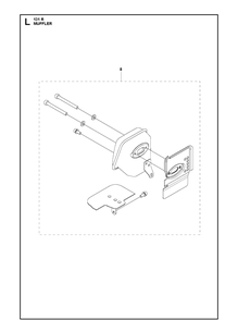 Muffler Diagram and Parts List for 131R (967843102)(2020-10) Husqvarna Edger