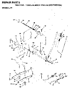 Mower Lift / Deck Lift Diagram and Parts List for YTHK180 (HCYTHK180A)(1996-01) Husqvarna Lawn Tractor