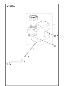Fuel Tank Diagram and Parts List for 529347201 2021-01 Husqvarna Engine