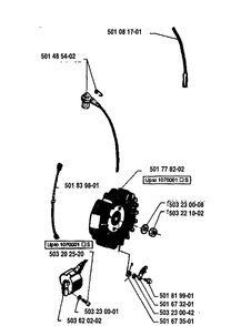 Ignition/Flywheel 1 Diagram and Parts List for 61 1993-09 Husqvarna Chainsaw